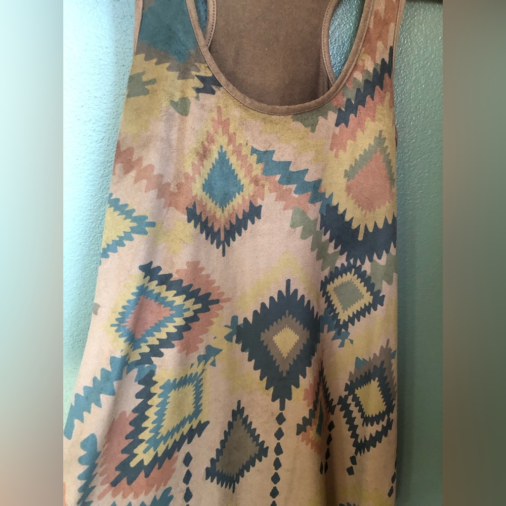 Foreign Exchange Racerback Tank Aztec Print - Picture 6 of 8